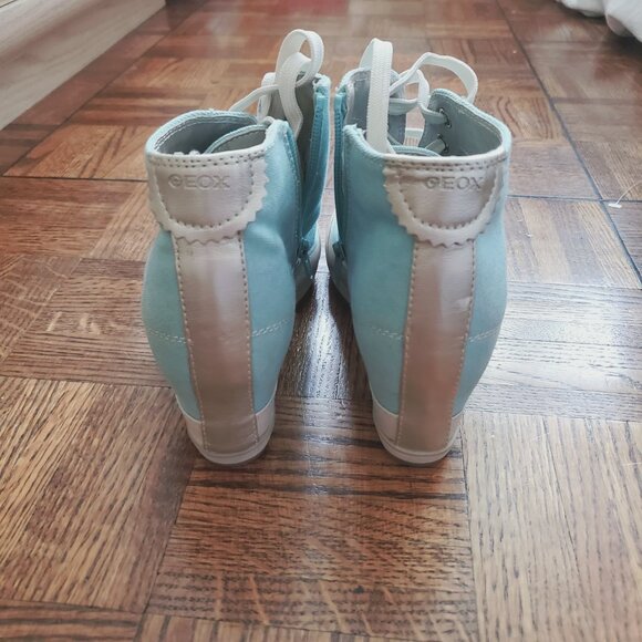 Vintage Geox (From Europe) Limited Edition Retro Hi-top Wedge Trainers - Picture 9 of 10